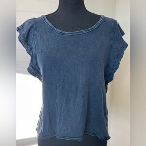 Anthropologie Daily Practice Flutter Sleeve Shirt